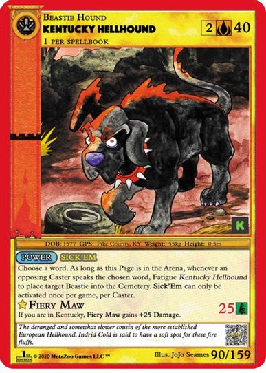 Kentucky Hellhound (90) [Cryptid Nation: Kickstarter Edition]