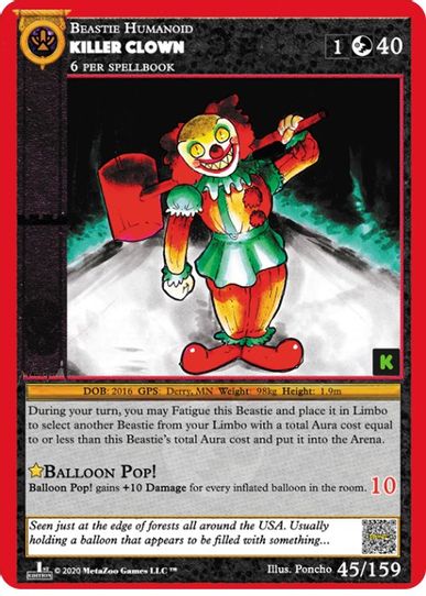 Killer Clown (45) [Cryptid Nation: Kickstarter Edition]