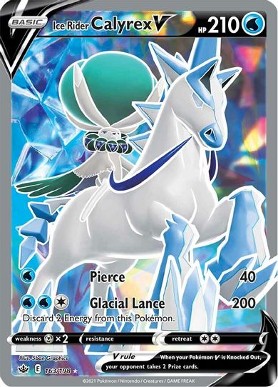 Ice Rider Calyrex V (Full Art) (163/198) [Sword & Shield: Chilling Reign]