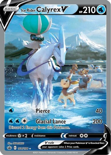 Ice Rider Calyrex V (Alternate Full Art) (164/198) [Sword & Shield: Chilling Reign]