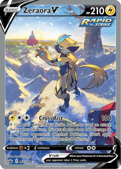 Zeraora V (Alternate Full Art) (166/198) [Sword & Shield: Chilling Reign]