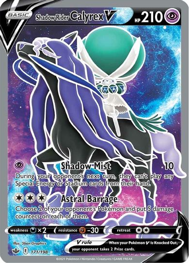 Shadow Rider Calyrex V (Full Art) (171/198) [Sword & Shield: Chilling Reign]