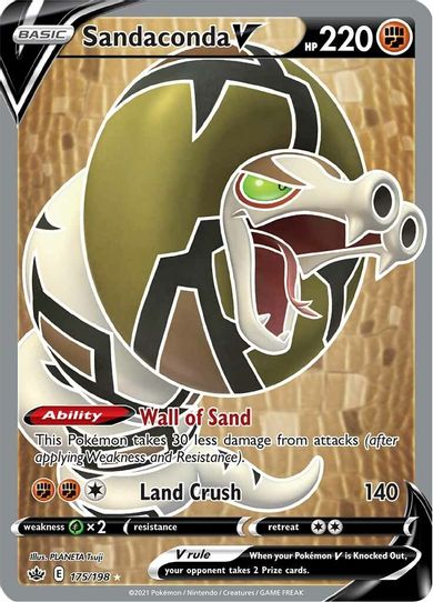 Sandaconda V (Full Art) (175/198) [Sword & Shield: Chilling Reign]
