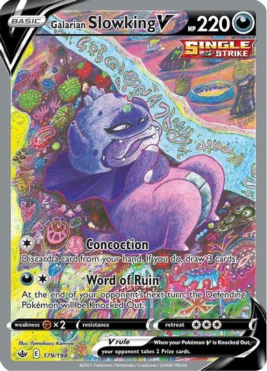 Galarian Slowking V (Alternate Full Art) (179/198) [Sword & Shield: Chilling Reign]