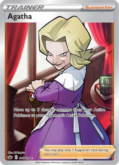 Agatha (Full Art) (186/198) [Sword & Shield: Chilling Reign]