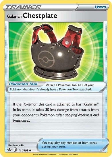 Galarian Chestplate (141/198) [Sword & Shield: Chilling Reign]
