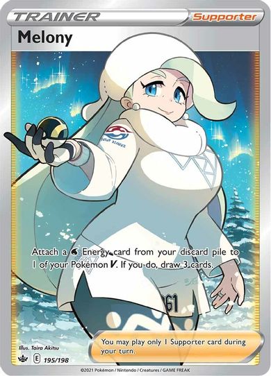 Melony (Full Art) (195/198) [Sword & Shield: Chilling Reign]