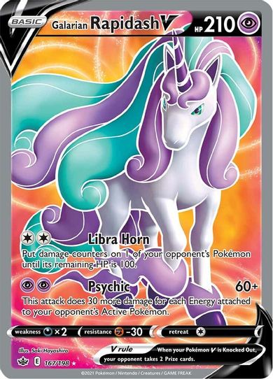 Galarian Rapidash V (Full Art) (167/198) [Sword & Shield: Chilling Reign]