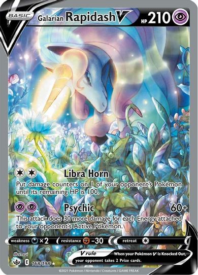 Galarian Rapidash V (Alternate Full Art) (168/198) [Sword & Shield: Chilling Reign]