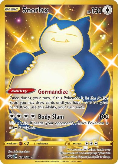 Snorlax (Secret) (224/198) [Sword & Shield: Chilling Reign]