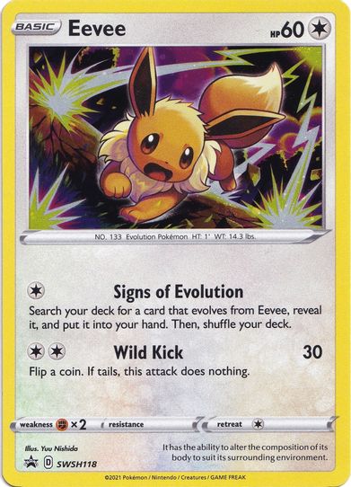 Eevee SWSH118 (SWSH118) [SWSH: Sword & Shield Promo Cards]