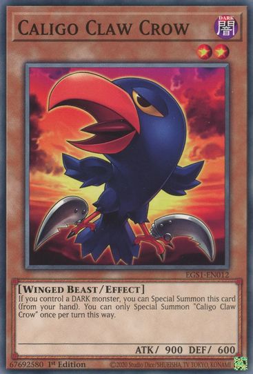 Caligo Claw Crow (EGS1-EN012) [Egyptian God Deck: Slifer the Sky Dragon]