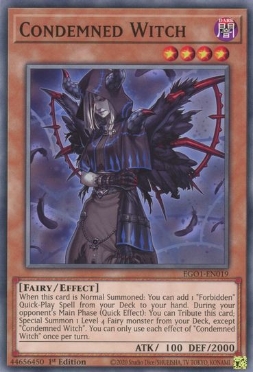 Condemned Witch (EGO1-EN019) [Egyptian God Deck: Obelisk the Tormentor]