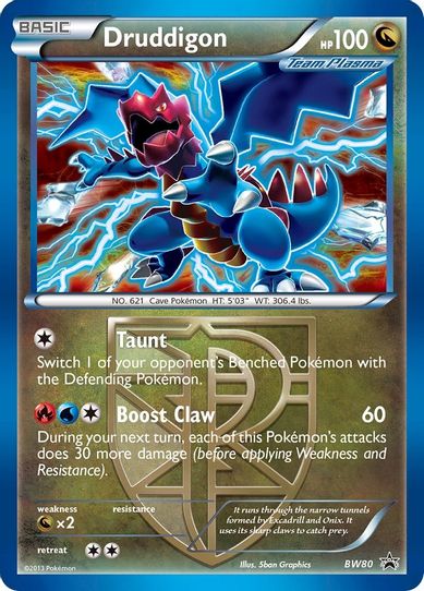 Druddigon (Team Plasma) (BW80) [Black And White Promos]