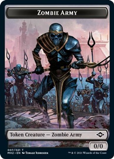 Clue // Zombie Army Double-sided Token [Modern Horizons 2]