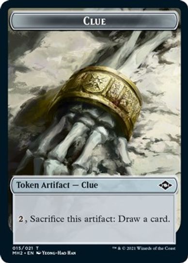 Clue // Zombie Army Double-sided Token [Modern Horizons 2]