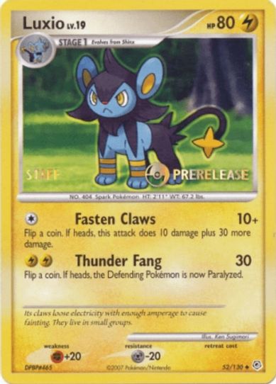 Luxio 52/130 (Prerelease Promo) [Staff] [Nintendo Promos]