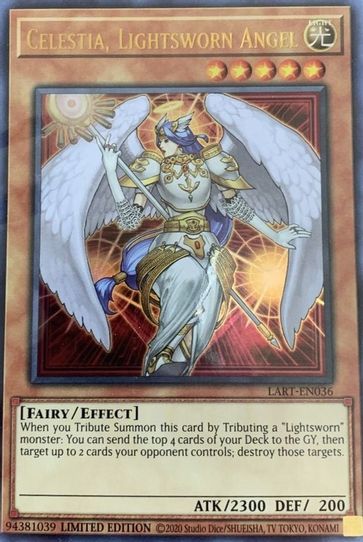 Celestia, Lightsworn Angel (LART-EN036) [The Lost Art Promotion]