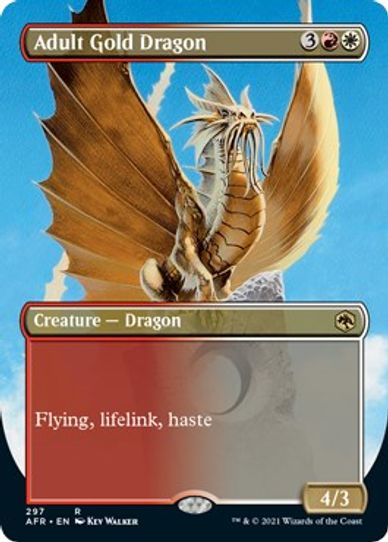 Adult Gold Dragon (Borderless) (297) [Adventures in the Forgotten Realms]