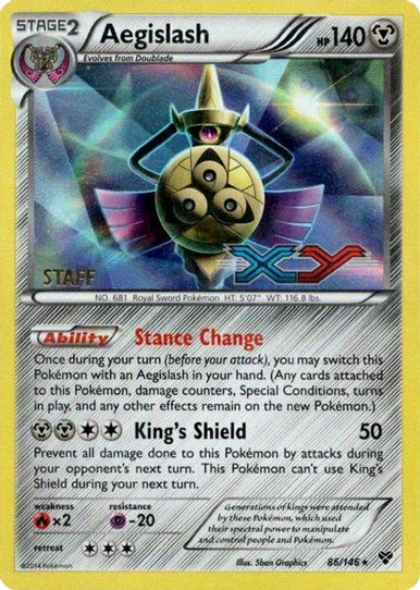 Aegislash 86/146 (Prerelease Promo) [Staff] [XY Promos]