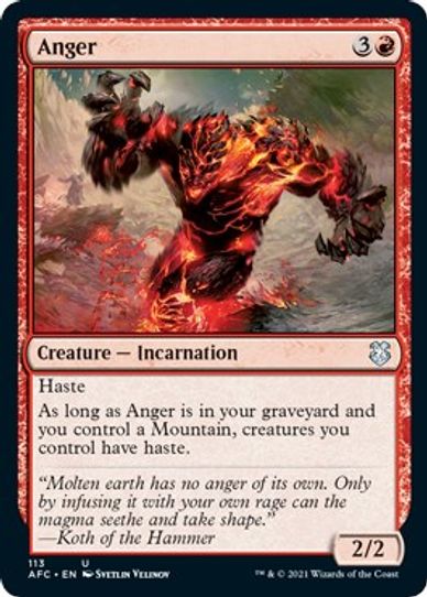 Anger (113) [Commander: Adventures in the Forgotten Realms]