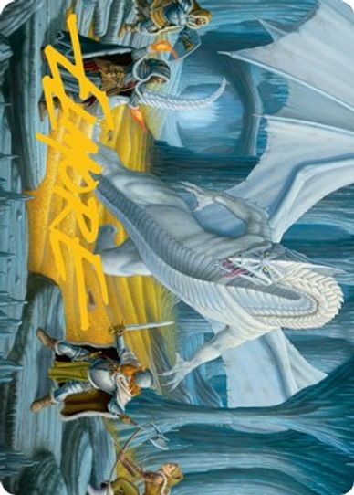 Cave of the Frost Dragon Art Card (Gold-Stamped Signature) (46) [Art Series: Adventures in the Forgotten Realms]
