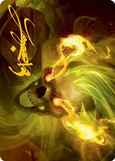 Flameskull Art Card (Gold-Stamped Signature) (14) [Art Series: Adventures in the Forgotten Realms]