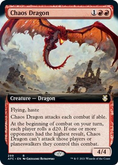 Chaos Dragon (Extended Art) (299) [Commander: Adventures in the Forgotten Realms]
