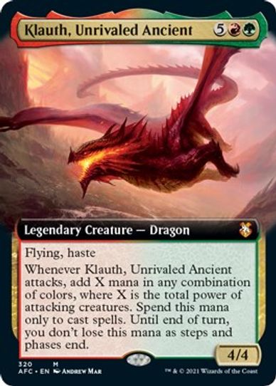 Klauth, Unrivaled Ancient (Extended Art) (320) [Commander: Adventures in the Forgotten Realms]