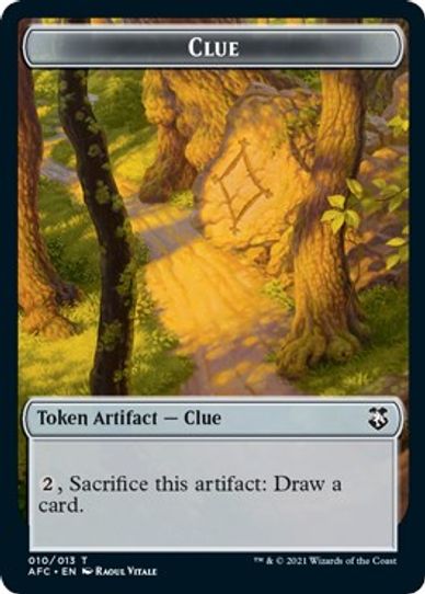 ClueTreasure Double-sided Token [Commander: Adventures in the Forgotten Realms]