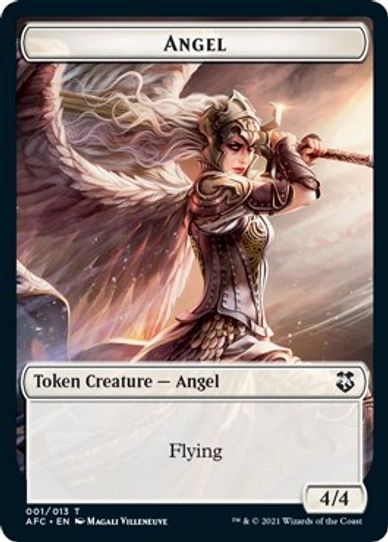 AngelSaproling Double-sided Token [Commander: Adventures in the Forgotten Realms]