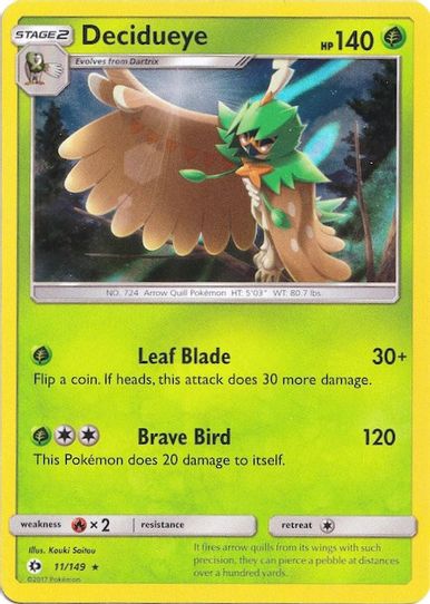 Decidueye (Water Web Holo) (011/149) [Miscellaneous Cards & Products]