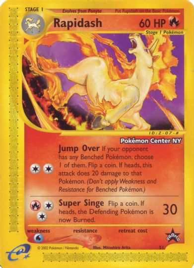 Rapidash (Pokemon Center NY Promo) (51/63) [WoTC Promo]
