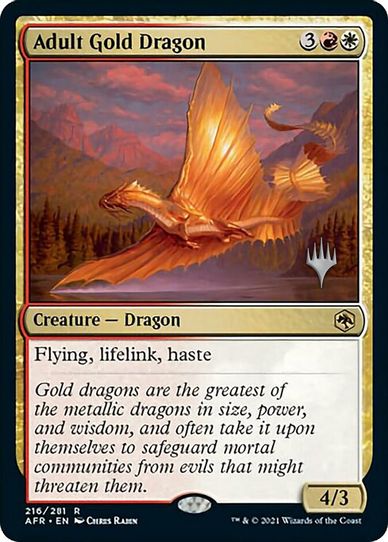 Adult Gold Dragon (216) [Promo Pack: Adventures in the Forgotten Realms]