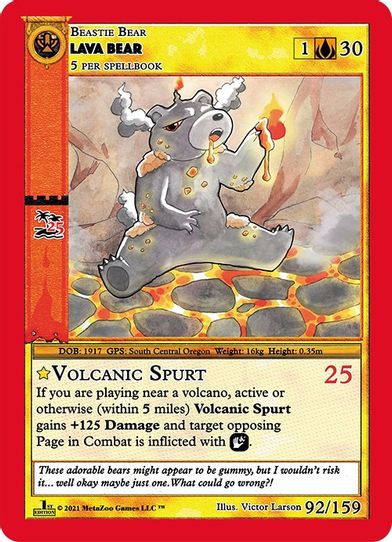Lava Bear (92) [Cryptid Nation: First Edition]