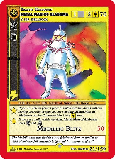 Metal Man of Alabama (21) [Cryptid Nation: First Edition]