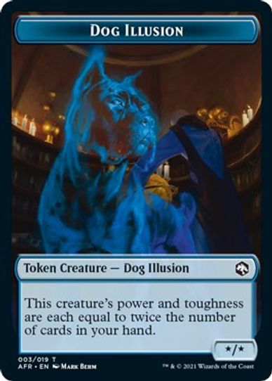Dog Illusion // Guenhwyvar Double-sided Token [Adventures in the Forgotten Realms]