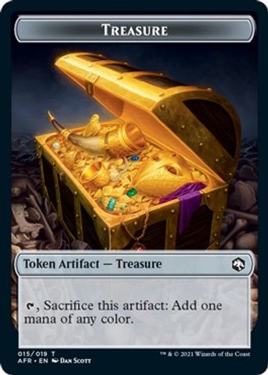 Treasure // Emblem - Mordenkainen Double-sided Token [Adventures in the Forgotten Realms]