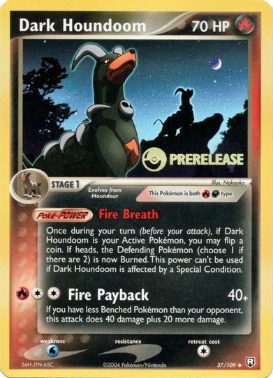 Dark Houndoom 037/109 (Prerelease Promo) [Nintendo Promos]