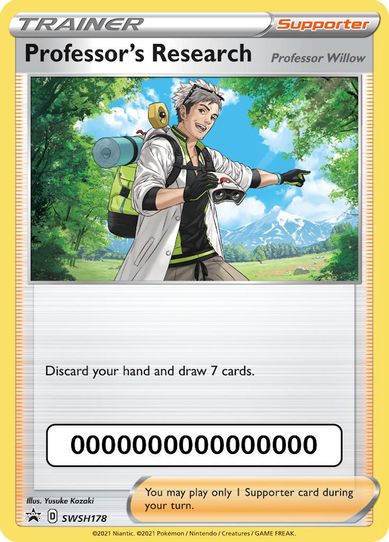 Professor's Research SWSH178 (Pokemon Go Code) (SWSH178) [SWSH: Sword & Shield Promo Cards]