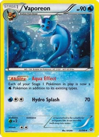 Vaporeon (Cosmos Holo) (22) [Miscellaneous Cards & Products]