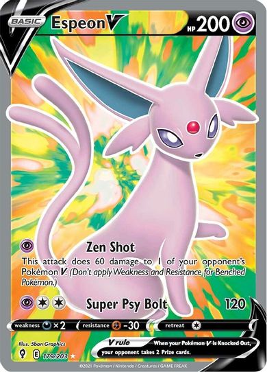 Espeon V (Full Art) (179/203) [Sword & Shield: Evolving Skies]