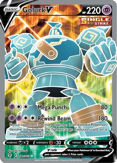 Golurk V (Full Art) (181/203) [Sword & Shield: Evolving Skies]