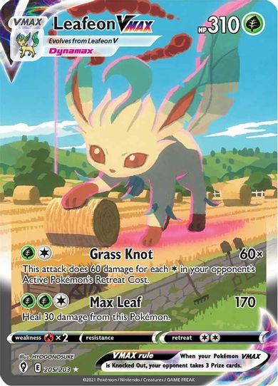 Leafeon VMAX (Alternate Art Secret) (205/203) [Sword & Shield: Evolving Skies]