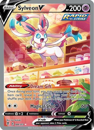 Sylveon V (Alternate Full Art) (184/203) [Sword & Shield: Evolving Skies]