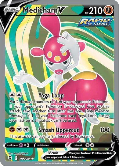 Medicham V (Full Art) (185/203) [Sword & Shield: Evolving Skies]