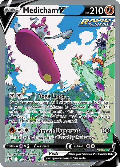 Medicham V (Alternate Full Art) (186/203) [Sword & Shield: Evolving Skies]