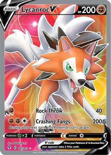 Lycanroc V (Full Art) (187/203) [Sword & Shield: Evolving Skies]