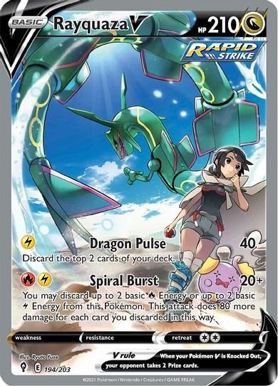 Rayquaza V (Alternate Full Art) (194/203) [Sword & Shield: Evolving Skies]