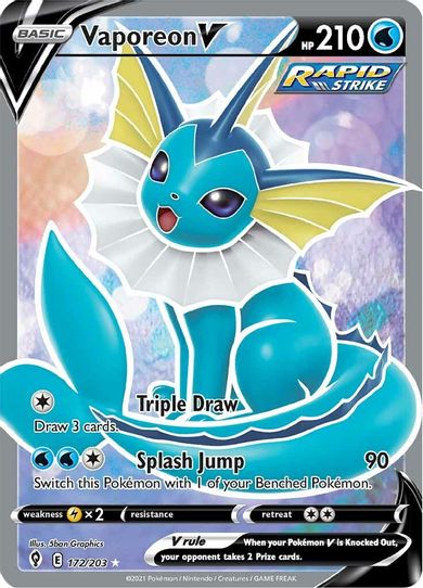 Vaporeon V (Full Art) (172/203) [Sword & Shield: Evolving Skies]